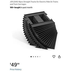 16 Pcs Straight Tracks for Ride on Trains & Train Carriages